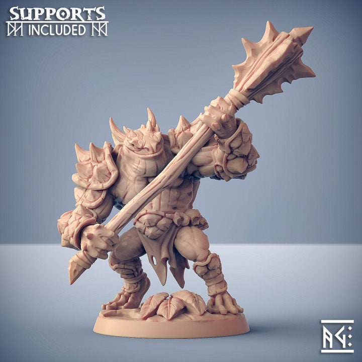 Swamp Gurunda Bull - Pose G - Unpainted Miniature