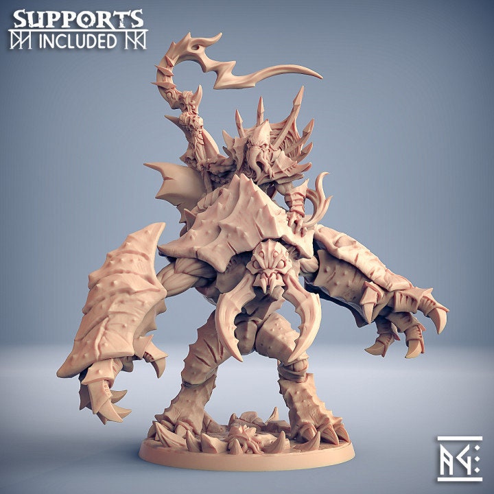 Slathos on Hive Colossus - Depth Ones Set - Unpainted Miniature