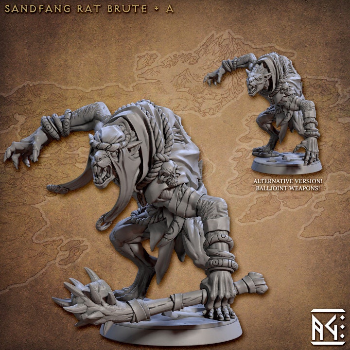 Sandfang Brute - Pose A - Unpainted Miniature