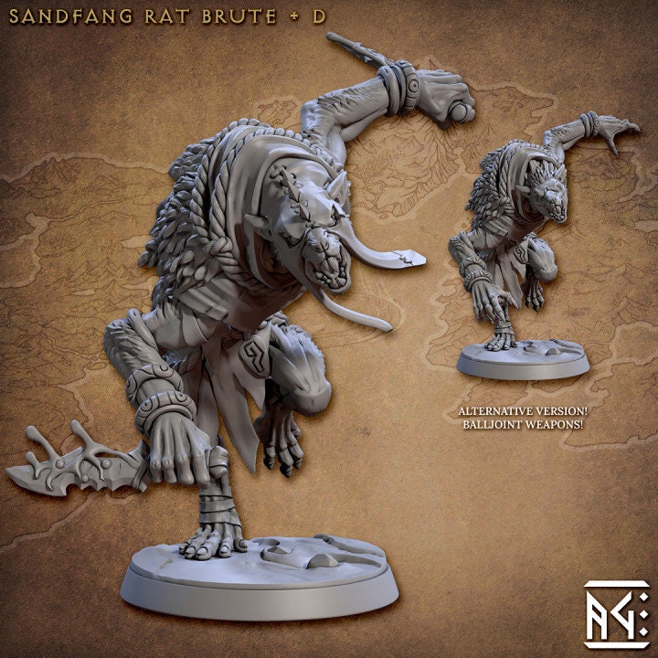 Sandfang Brute - Pose D - Unpainted Miniature
