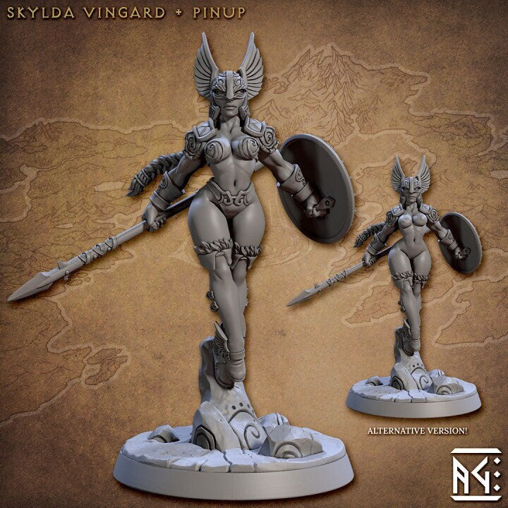 Skylda Vingard - Pinup - Skutagaard Northmen - Unpainted Miniature