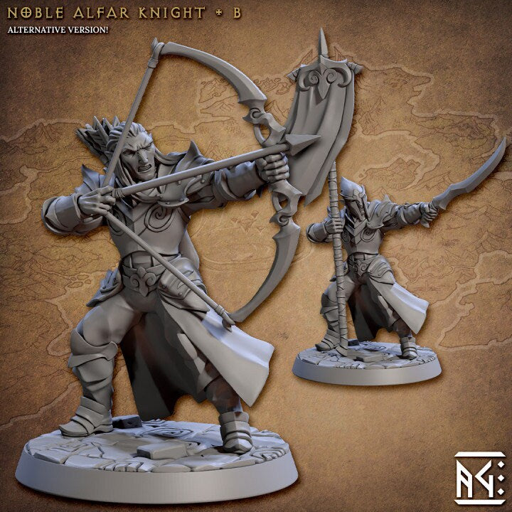 Noble Alfar Knight - Pose B - Unpainted Miniature