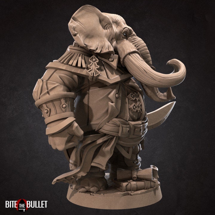 Zunebo Newgate, the Commander Loxodon - Unpainted Miniature