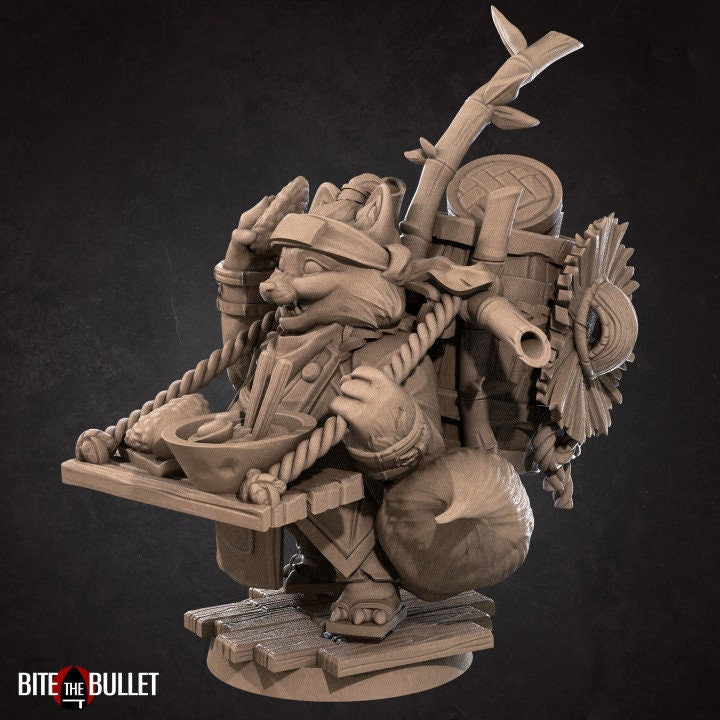 Tanuki, Ramen Stand Owner - Unpainted Miniature