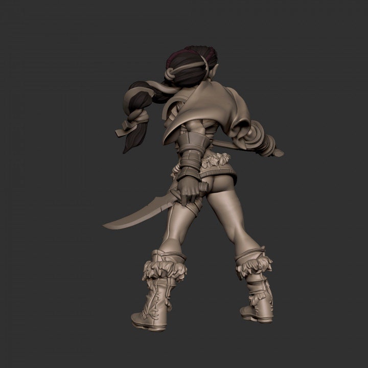Gara, the Half Orc - Unpainted Miniature