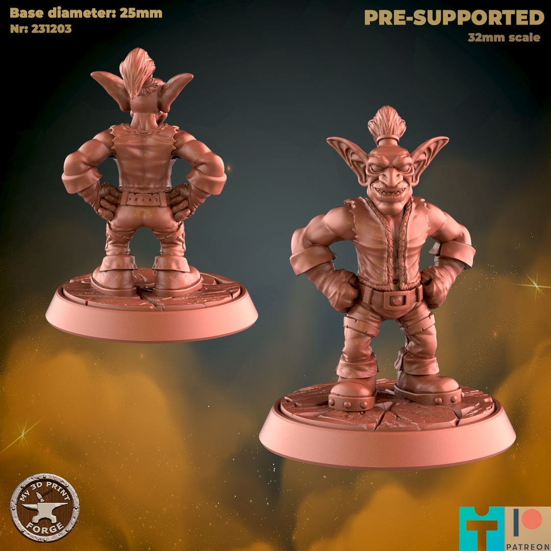 Goblin Mechanic - 3 Poses - Unpainted Miniature