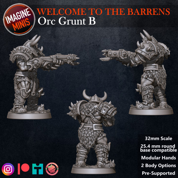 Orc Grunt B - Barrens Set - Unpainted Miniature
