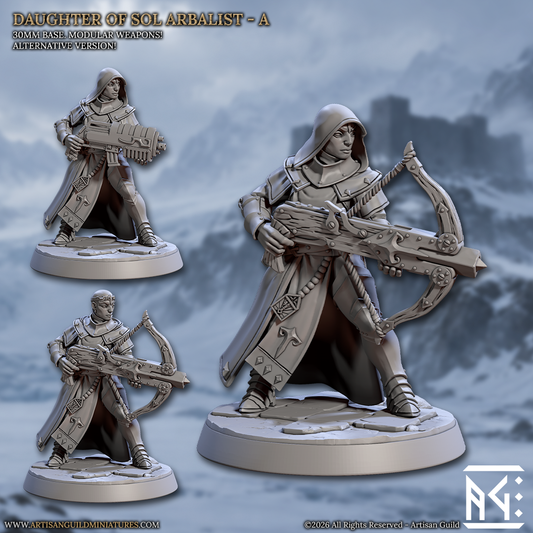 Arbalest, Pose A | Requiem Daughters of Sol | Unpainted Miniature