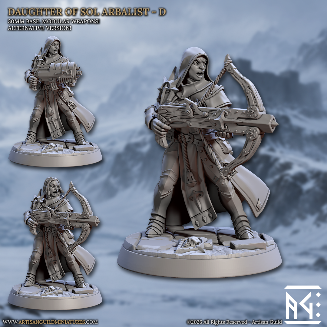 Arbalest, Pose D | Requiem Daughters of Sol | Unpainted Miniature