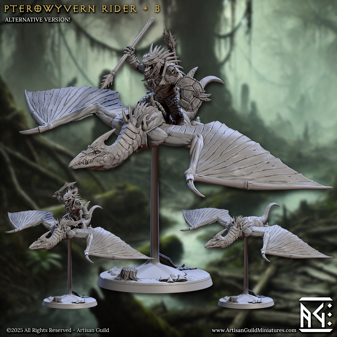 Pterowyvern Riders - Lizardmen of Falgor's Swamp