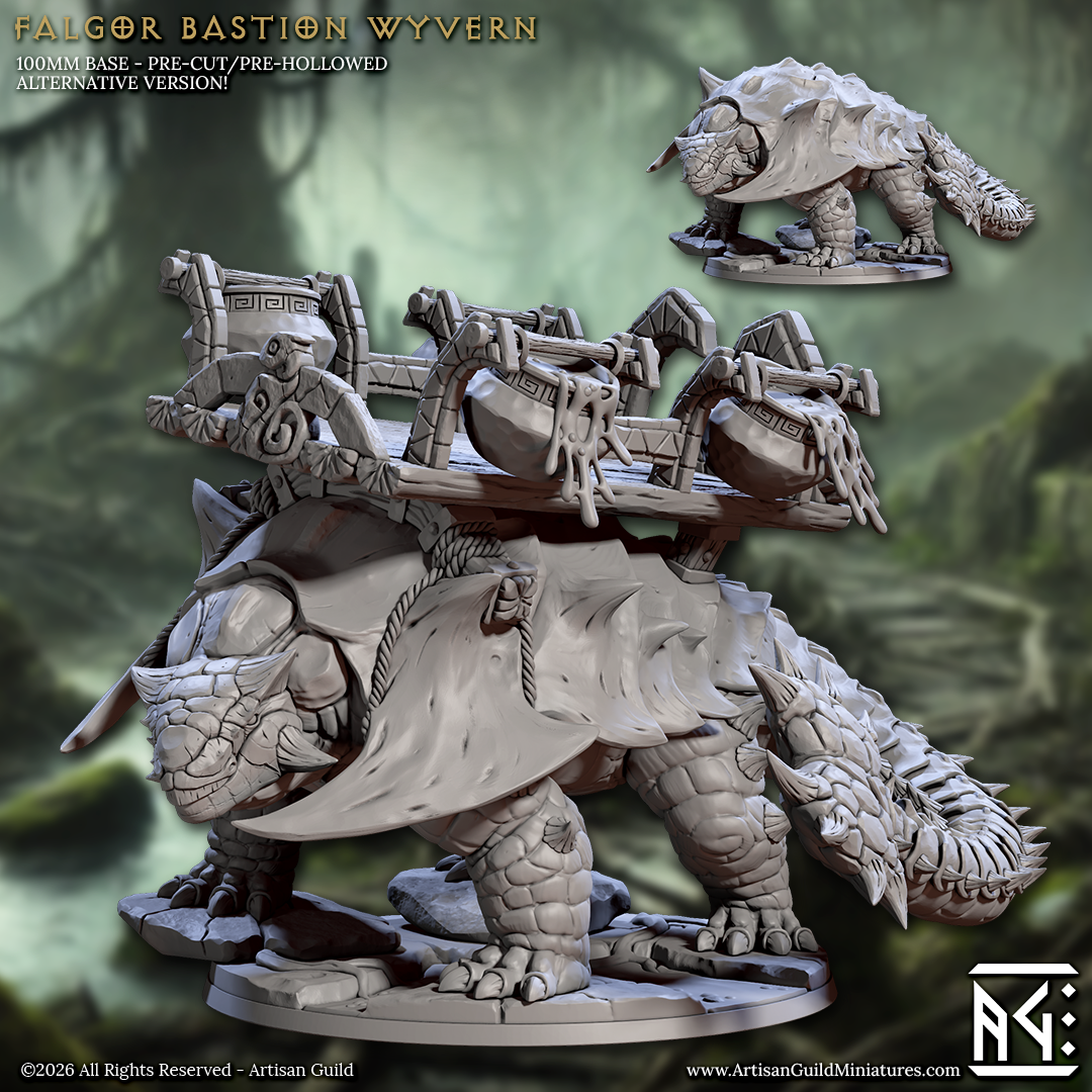 Bastion Wyvern - Lizardman of Falgor - Unpainted Miniature