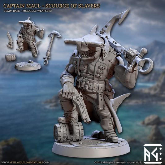 Captain Maul, Scourge of Slavers - Coastal Reavers Set - Unpainted Miniature