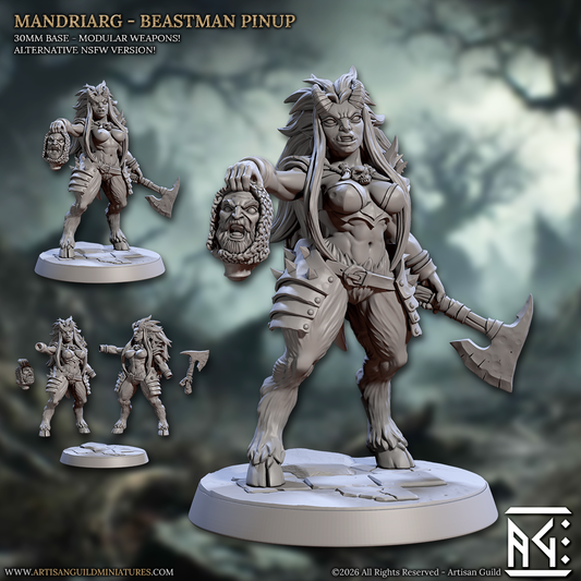 Mandriarg - Pinup - Rise of the Beastmen - 32mm Scale - Unpainted Miniature