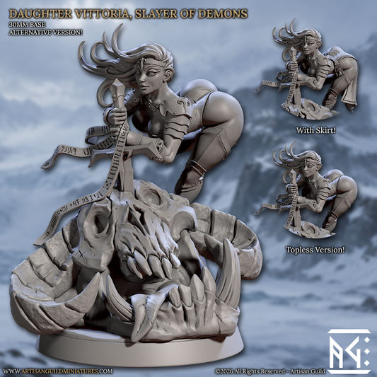 Vittoria, Slayer of Demons | Requiem Daughters of Sol | Unpainted Miniature