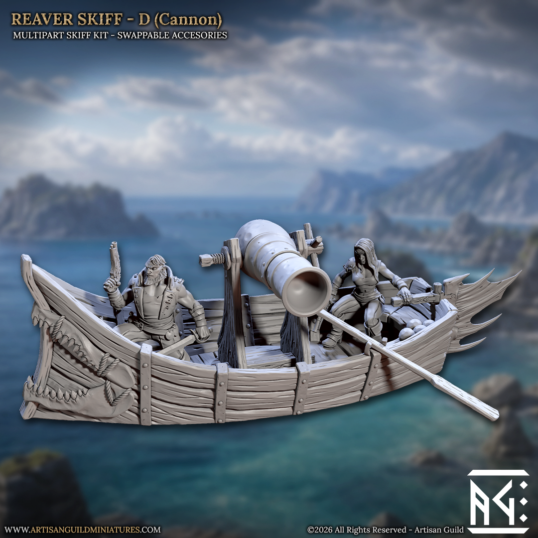 Reaver Skiffs - Coastal Reavers Set - Unpainted Miniature