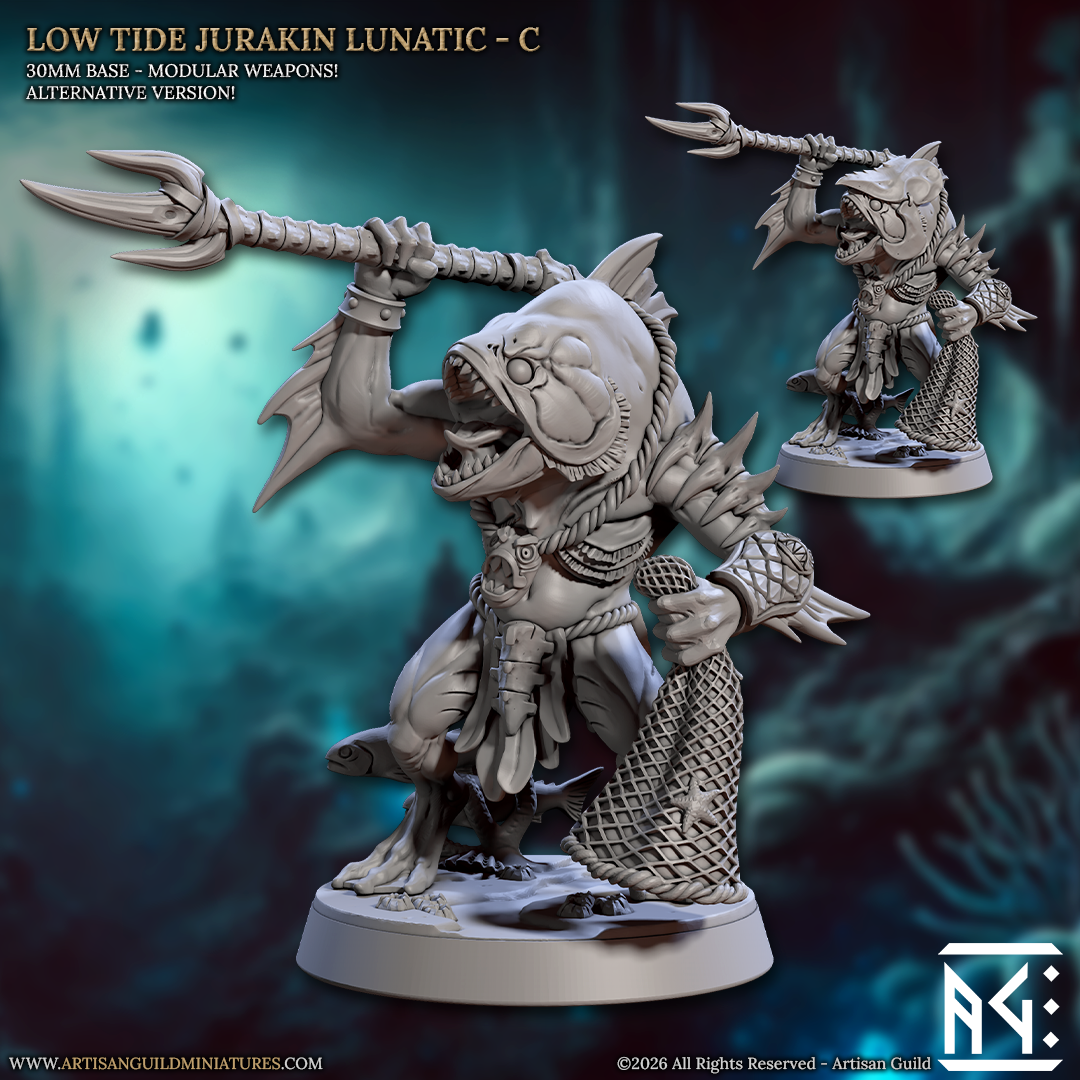 Low Tide Jurakin, Pose C | Lunatics of the Death Tide | Unpainted Miniature