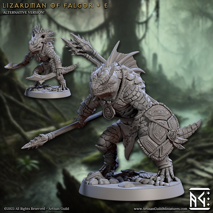 Lizardman of Falgor - Pose E - Unpainted Miniature