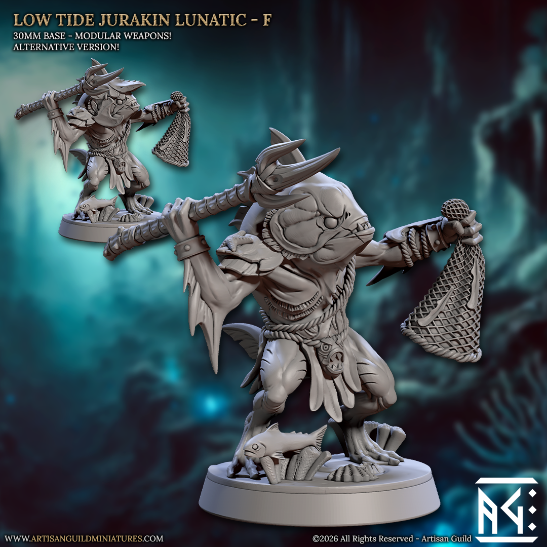Low Tide Jurakin, Pose F | Lunatics of the Death Tide | Unpainted Miniature