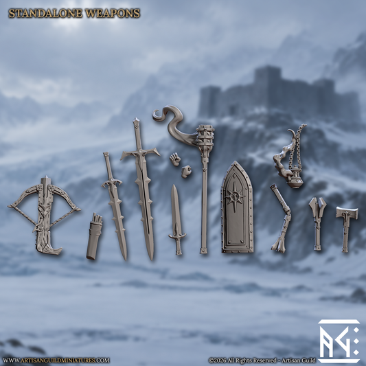 Human Weapons Pack | Requiem Daughters of Sol | Unpainted Miniature