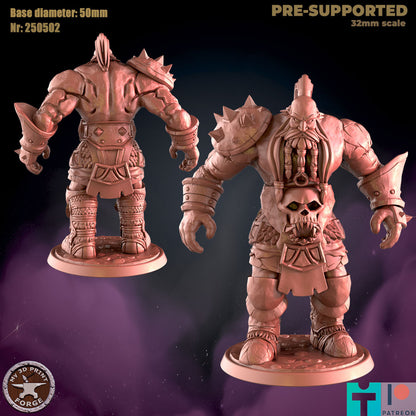 Titanic Watcher with Skull Armor - 32mm Scale - Unpainted Miniature