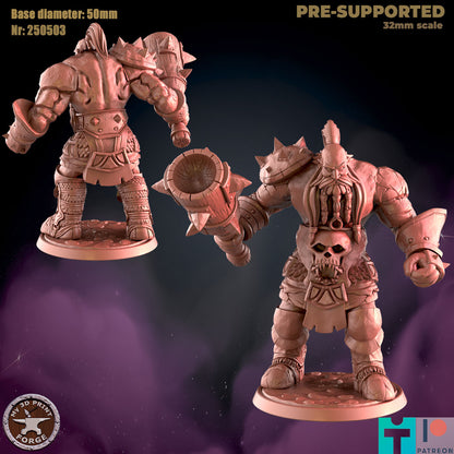 Titanic Watcher with Skull Armor - 32mm Scale - Unpainted Miniature