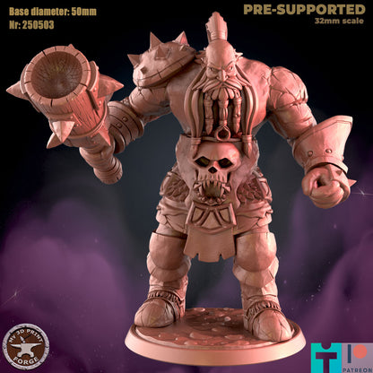 Titanic Watcher with Skull Armor - 32mm Scale - Unpainted Miniature