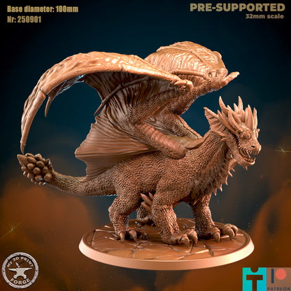 Blue Dragon - 32mm Scale - Unpainted Miniature