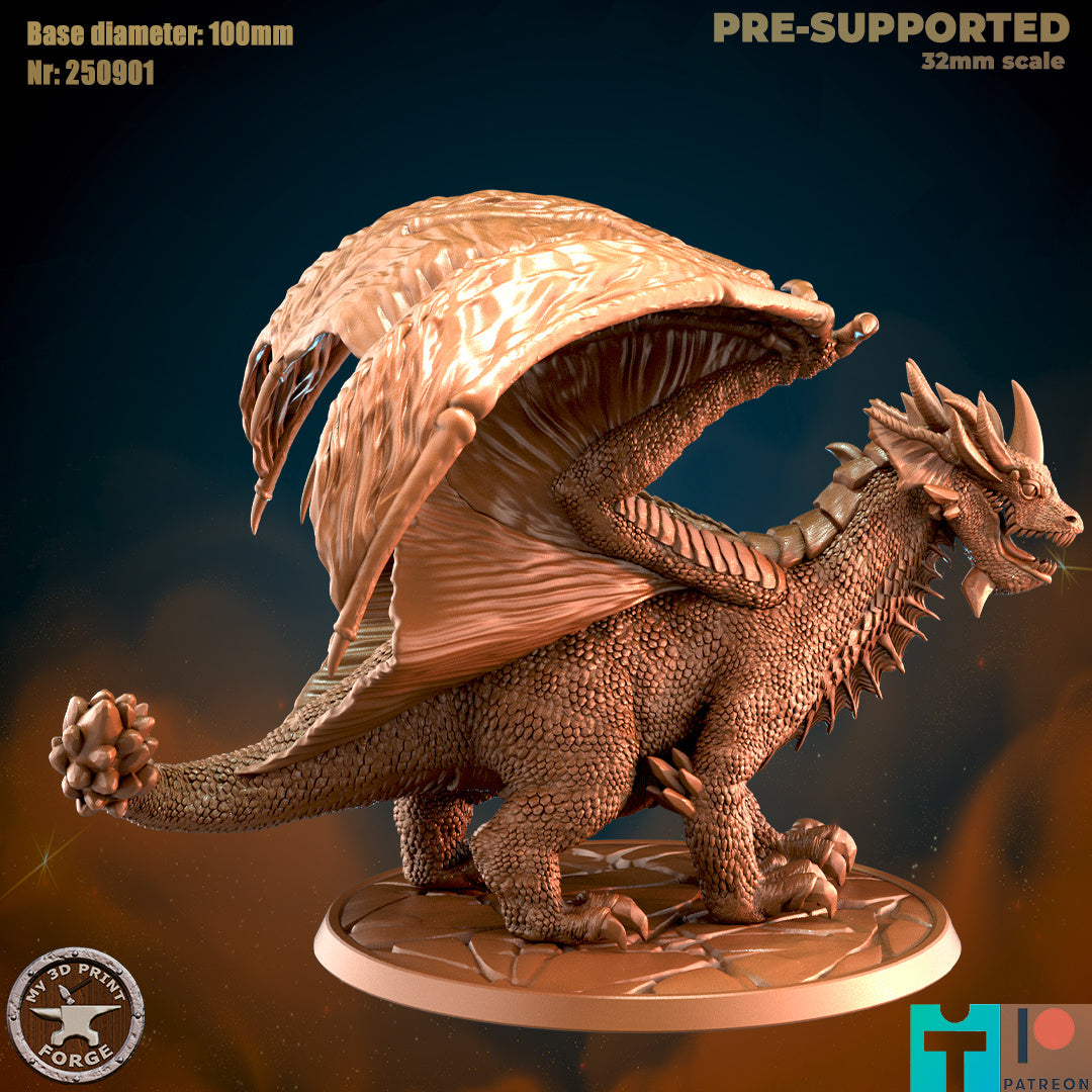 Blue Dragon - 32mm Scale - Unpainted Miniature
