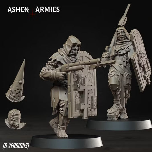 Devotee Gunners, Bleeding Procession - Bullet Crusade - Unpainted Miniature