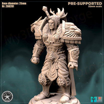 Fallen Human King, 3 Poses - 32mm Scale - Unpainted Miniature