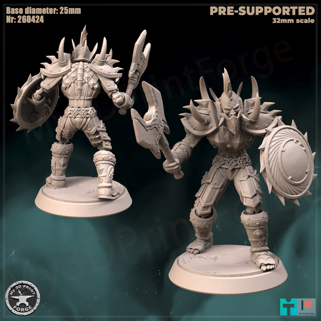 Undead Warrior, Classic Armor, 2 Poses - Unpainted Miniature