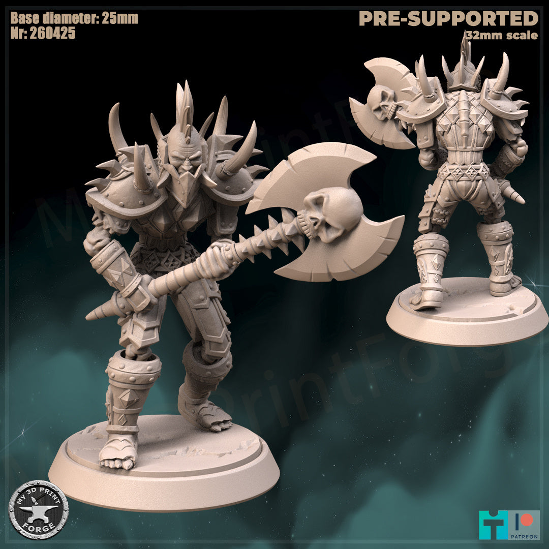 Undead Warrior, Classic Armor, 2 Poses - Unpainted Miniature
