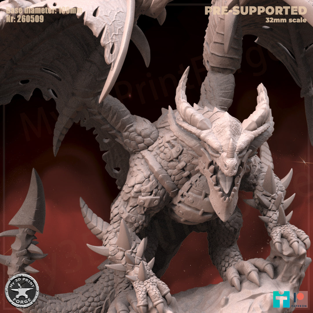 Corrupted Black Dragon - 32mm Scale - Unpainted Miniature