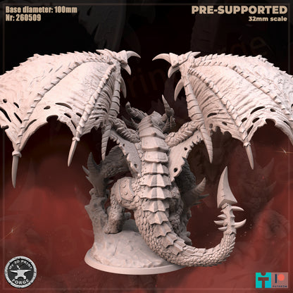 Corrupted Black Dragon - 32mm Scale - Unpainted Miniature