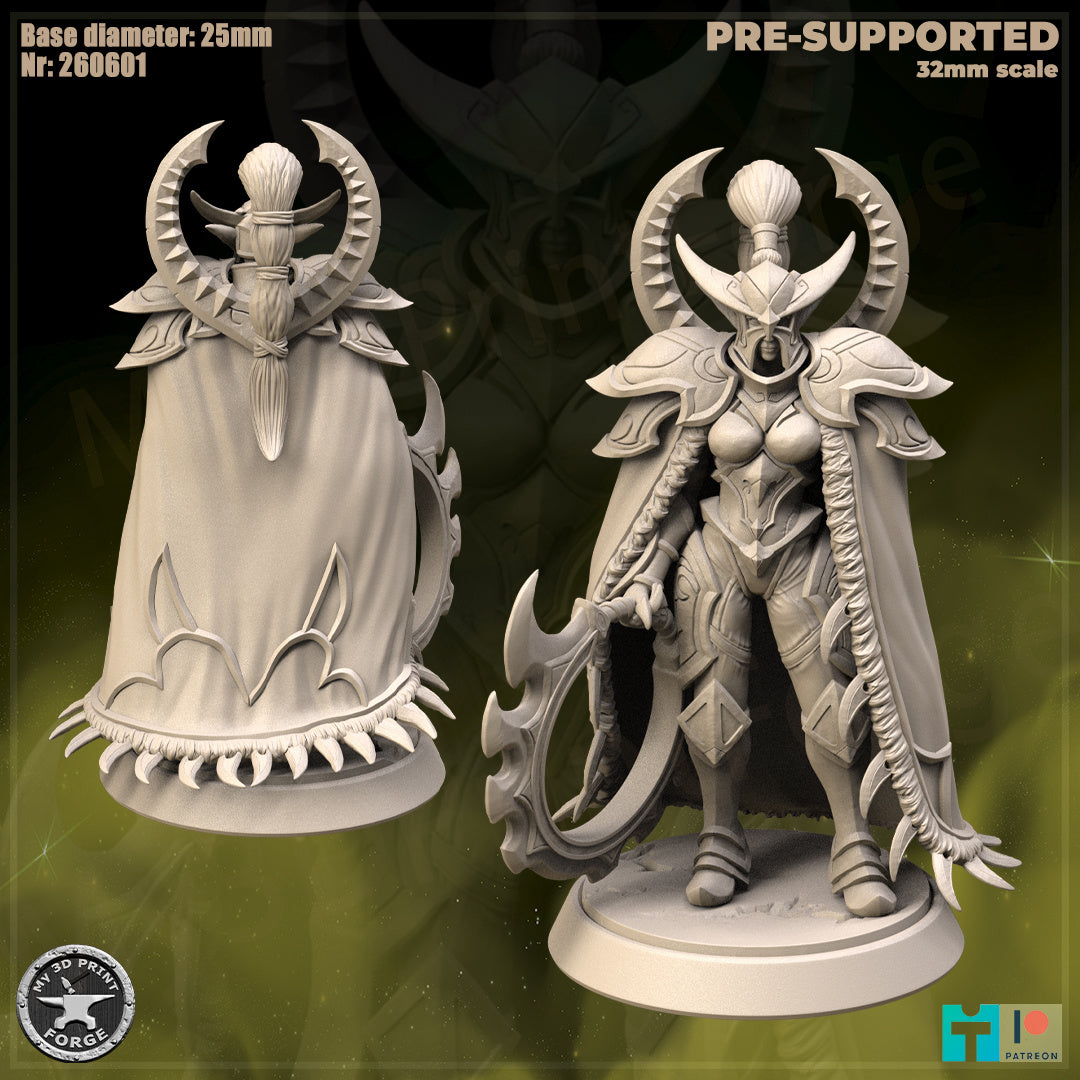 Warden Leader, 3 Poses - 32mm Scale - Unpainted Miniature
