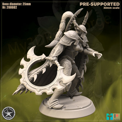 Warden Leader, 3 Poses - 32mm Scale - Unpainted Miniature