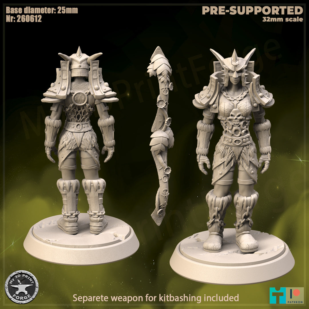 Female Elf Hunter, Classic Armor - 32mm Scale - Unpainted Miniature