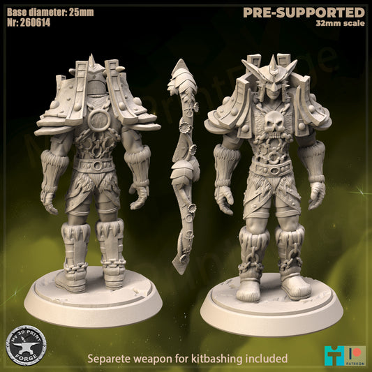 Elf Hunter, Classic Armor - 32mm Scale - Unpainted Miniature