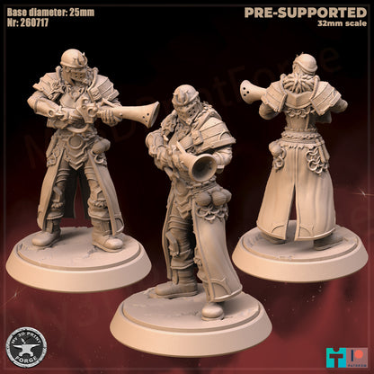 Female Hunter, Human Tribe - 2 Poses - 32mm Scale - Unpainted Miniature