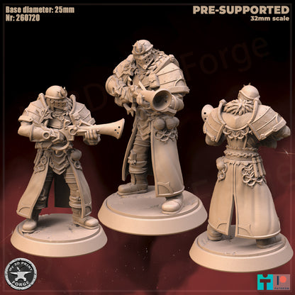 Male Hunter, Human Tribe - 2 Poses - 32mm Scale - Unpainted Miniature