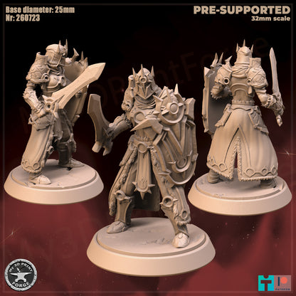 Female Warrior, Human Tribe - 3 Poses - 32mm Scale - Unpainted Miniature