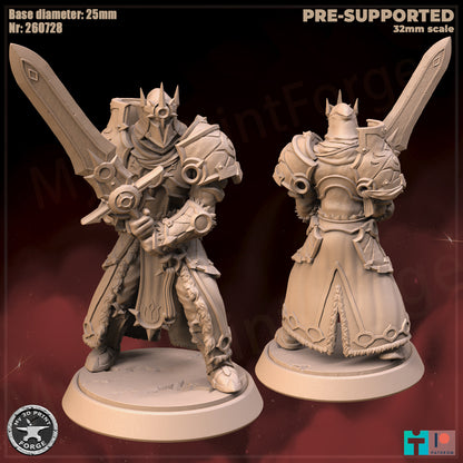 Male Warrior, Human Tribe - 3 Poses - 32mm Scale - Unpainted Miniature