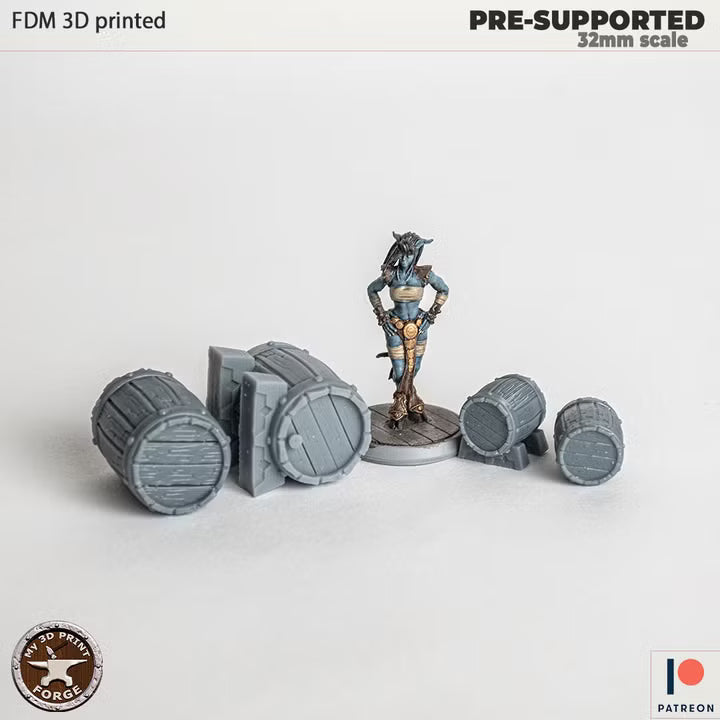 Barrels, the Lion Inn Set - 32mm Scale - Unpainted Miniature