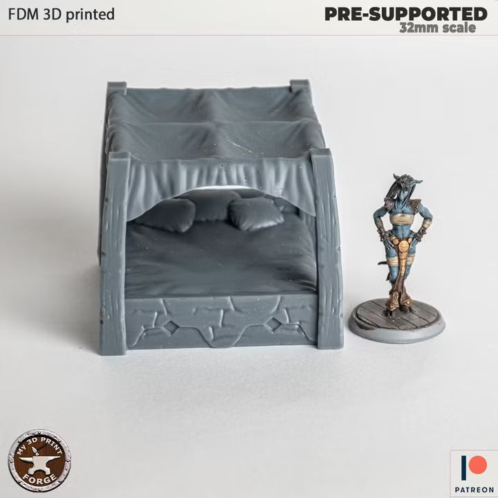 Beds, the Lion Inn Set - 32mm Scale - Unpainted Miniature