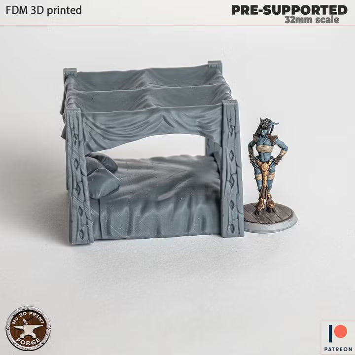 Beds, the Lion Inn Set - 32mm Scale - Unpainted Miniature