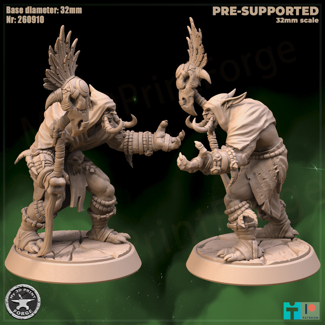 Loa Speaker, 2 Poses - 32mm Scale - Unpainted Miniature