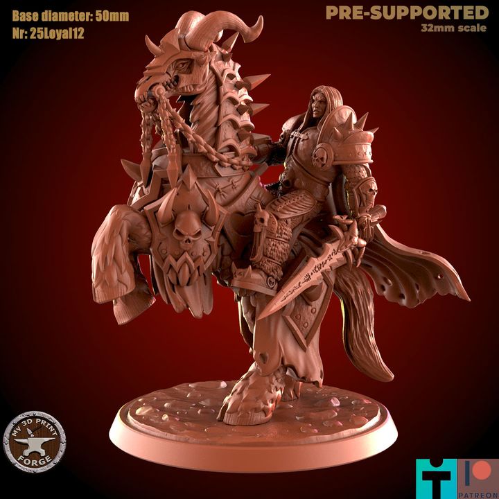 Undying King on Horse - Unpainted Miniature