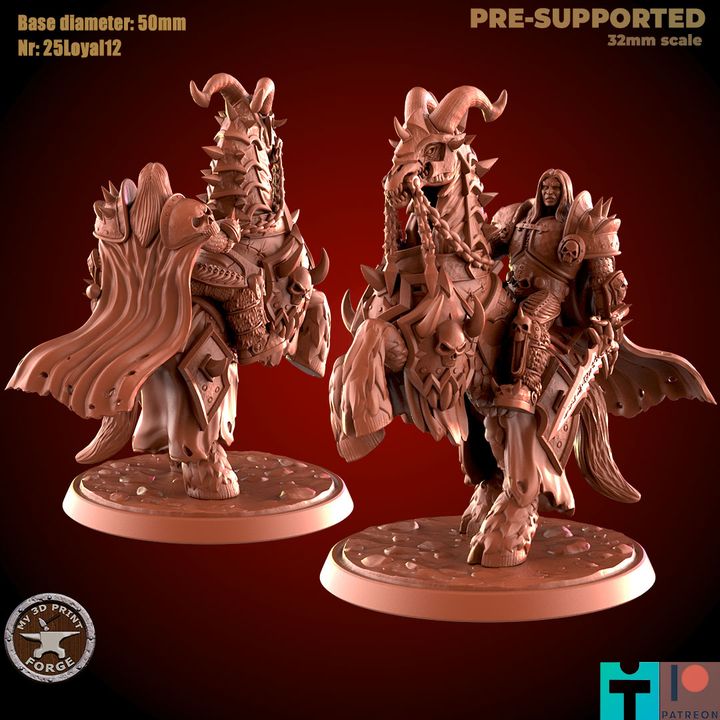 Undying King on Horse - Unpainted Miniature
