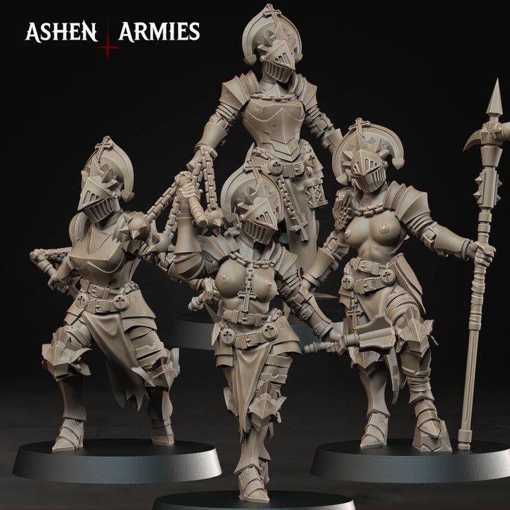 Stigmatic Nuns, Bleeding Procession - Bullet Crusade - Unpainted Miniature