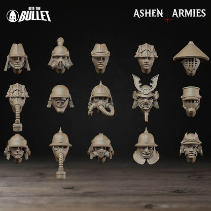 Modular Heads, Holy Shogunate - Bullet Crusade - Unpainted Miniature